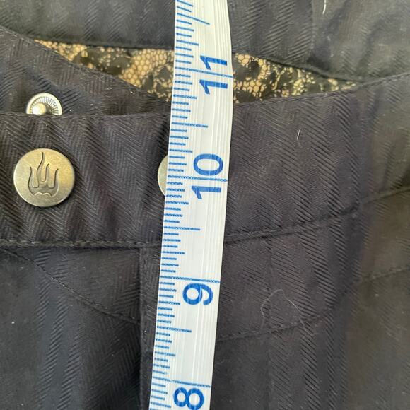 Kemper Women’s Ski/Snow Board Pants Solid Black Ext & Lace Print Inside Size L - Picture 13 of 14